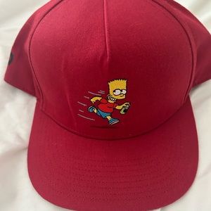 Vans simpsons el barto red snapback hat
